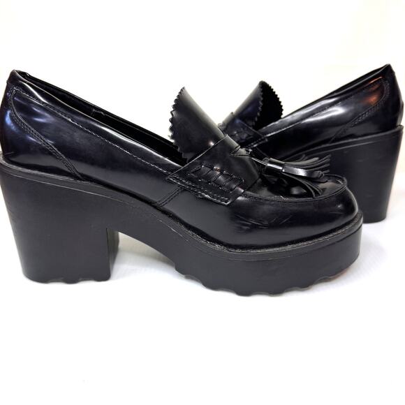 MOSSIMO Reagan Platform‎ Loafers Women's 10 Chunky Academia Whimsigoth Y2K Goth - Picture 9 of 14